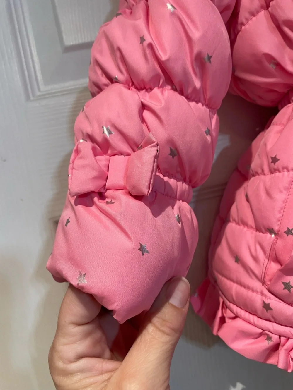 Pink Platinum Pink and Purple Girls Jacket with Flower Logo